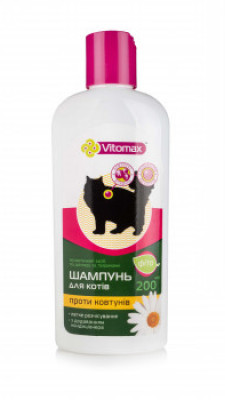Vitomax Фіто шампунь проти ковтунів у котів 200мл
