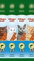 Жувальні ковбаски для котів ALLEGRO CAT лосось та форель 6*5гр 1шт