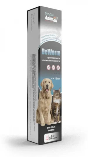 ДеВорм плюс антигельмінтний препарат для собак та котів, суспензія 10мл