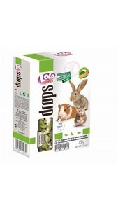 Дропси для гризунів з  овочами  75гр. "Lolopets"71032