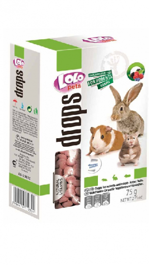 Дропси для гризунів лісова ягода  75гр. "Lolopets"71031