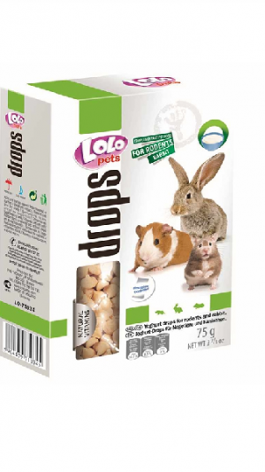 Дропси для гризунів в йогуртом  75гр. "Lolopets"71034