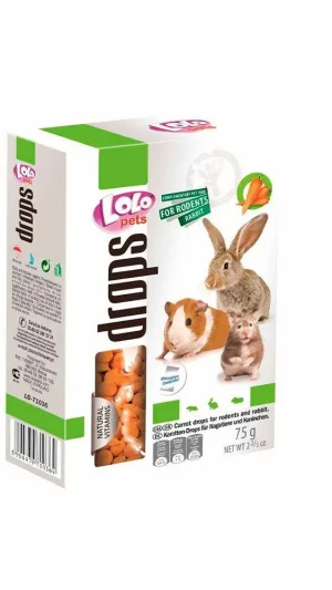 Дропси для гризунів з морквою 75гр. "Lolopets"71036