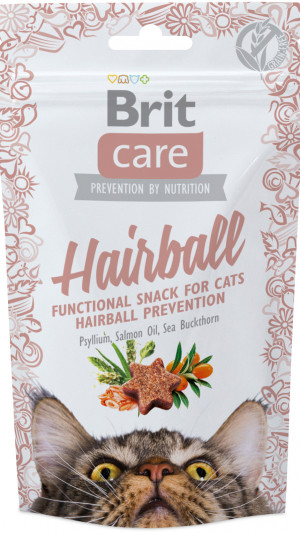 Функциональные лакомства Brit Care Hairball с уткой д/котов, 50г