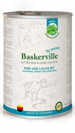 Консерва Баскервіль KF Holistik Rind und Lachs для собак Яловичина та лосось  400г