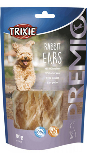 Ласощі для собак "PREMIO Rabbit Ears" 80г