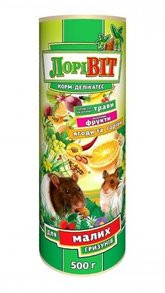 ЛОРІВІТ КОРМ - ДЕЛІКАТЕС для малих гризунів 500г