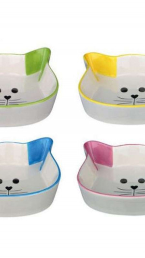 Миска керамічна для котів 0,25л/12см котяча мордочка