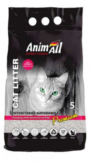 Наповнювач Анімалл Бентолін. білий 5л без аромату