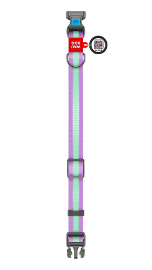 Нашийник WAUDOG Nylon світлонакопичувальний (ширина 20 мм, довжина 24-40 см), фіолетовий