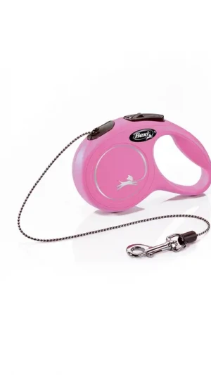 Рулетка Flexi NEW CLASSIC XS 3m/8kg (трос) рожева