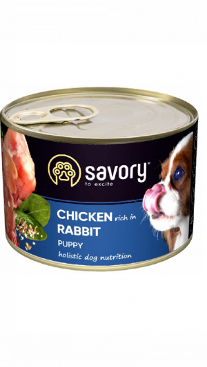 Savory Dog All  breeds Puppy з кроликом 200 гр