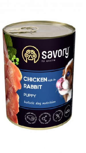 Savory Dog All breeds Puppy с кроликом 400 гр